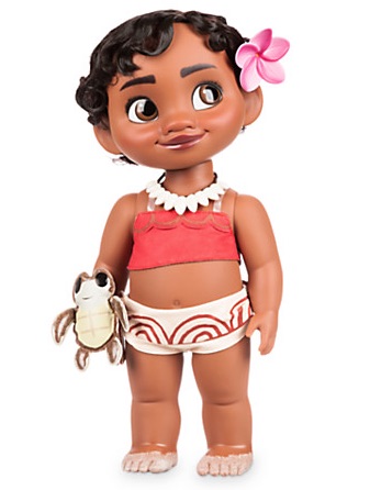 moana doll with sand on feet