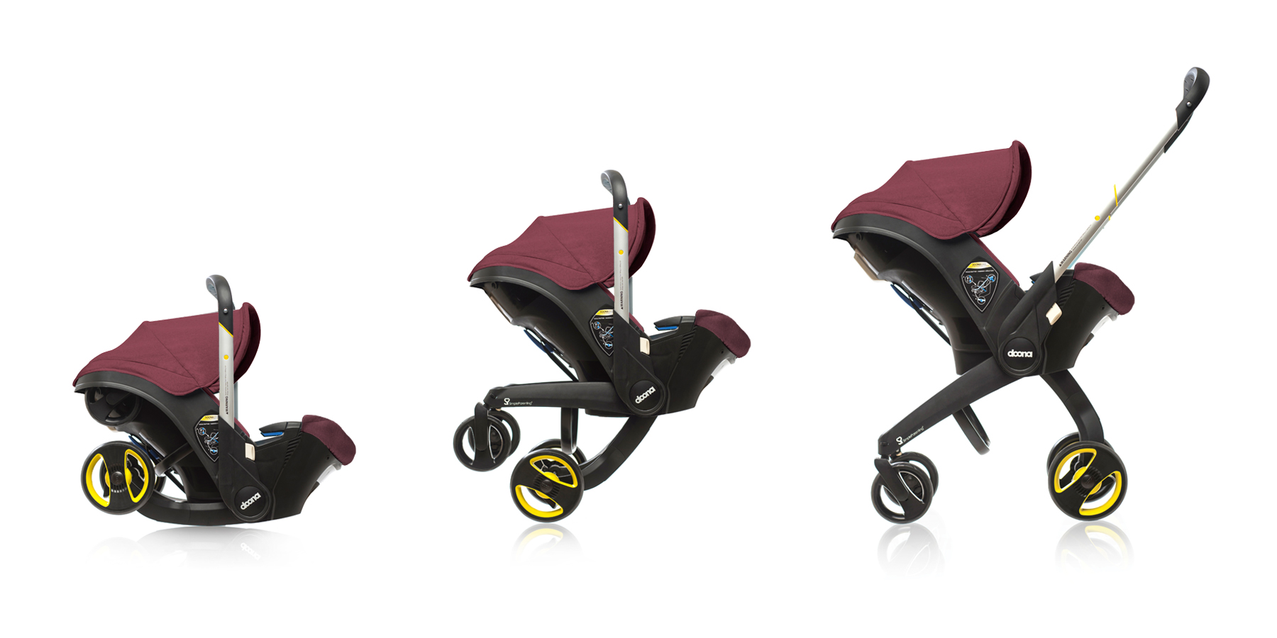 Maroon car seat store and stroller