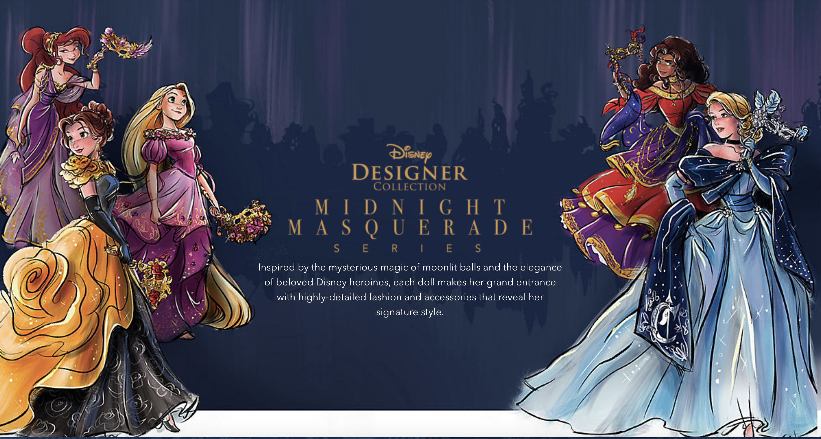 disney designer midnight masquerade dolls